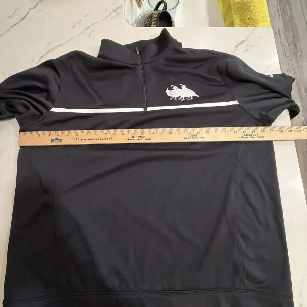 NIKE GOLF Tour Performance Therma Fit Quarter Zip Black Pullover Mens XXL Quail